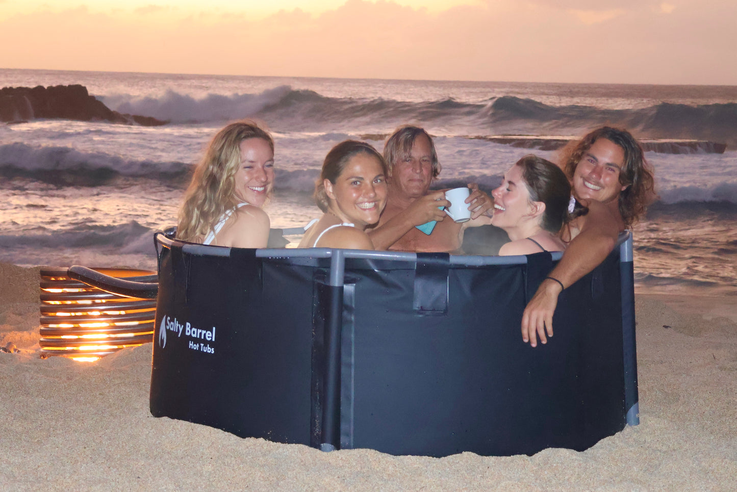The Salty Barrel | Portable Wood Fired Hot Tub
